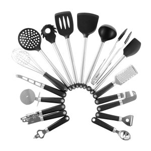 16-Piece Silicone Kitchen Utensil Set – Nonstick Stainless Steel Tools