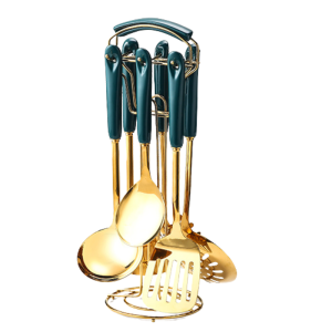 6-Piece Silicone & Stainless Steel Utensil Set – Nonstick Heat-Resistant