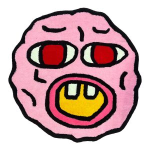 Handmade Round Cartoon Rug – Decorative Circular Floor Mat for Home