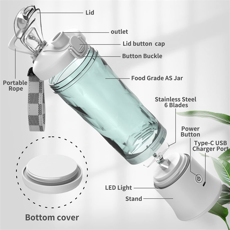Portable Blender Juicer | Personal Size Mini 6-Blade Smoothie Maker - Image 13