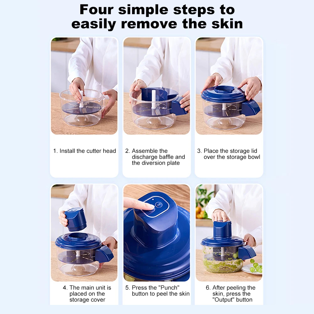 Rechargeable Electric Grape Peeler – Automatic Fruit Skin Remover - Image 4